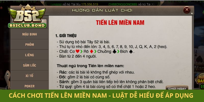 Cách chơi tiến lên miền Nam - Luật dễ hiểu để áp dụng